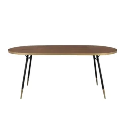 Housecraft Denise Eettafel Ovaal 180x90 cm Hout Bruin/ Goud