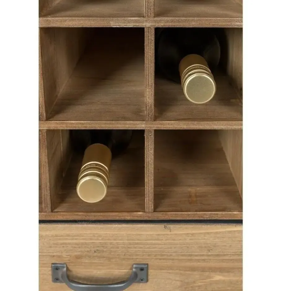 Housecraft Edgar Wijnkast/ Drankkast/ Barkast Hout Bruin