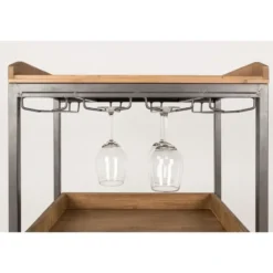 Housecraft Edgar Wijnkast/ Drankkast/ Barkast Hout Bruin