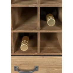 Housecraft Edgar Wijnkast/ Drankkast/ Barkast Hout Bruin