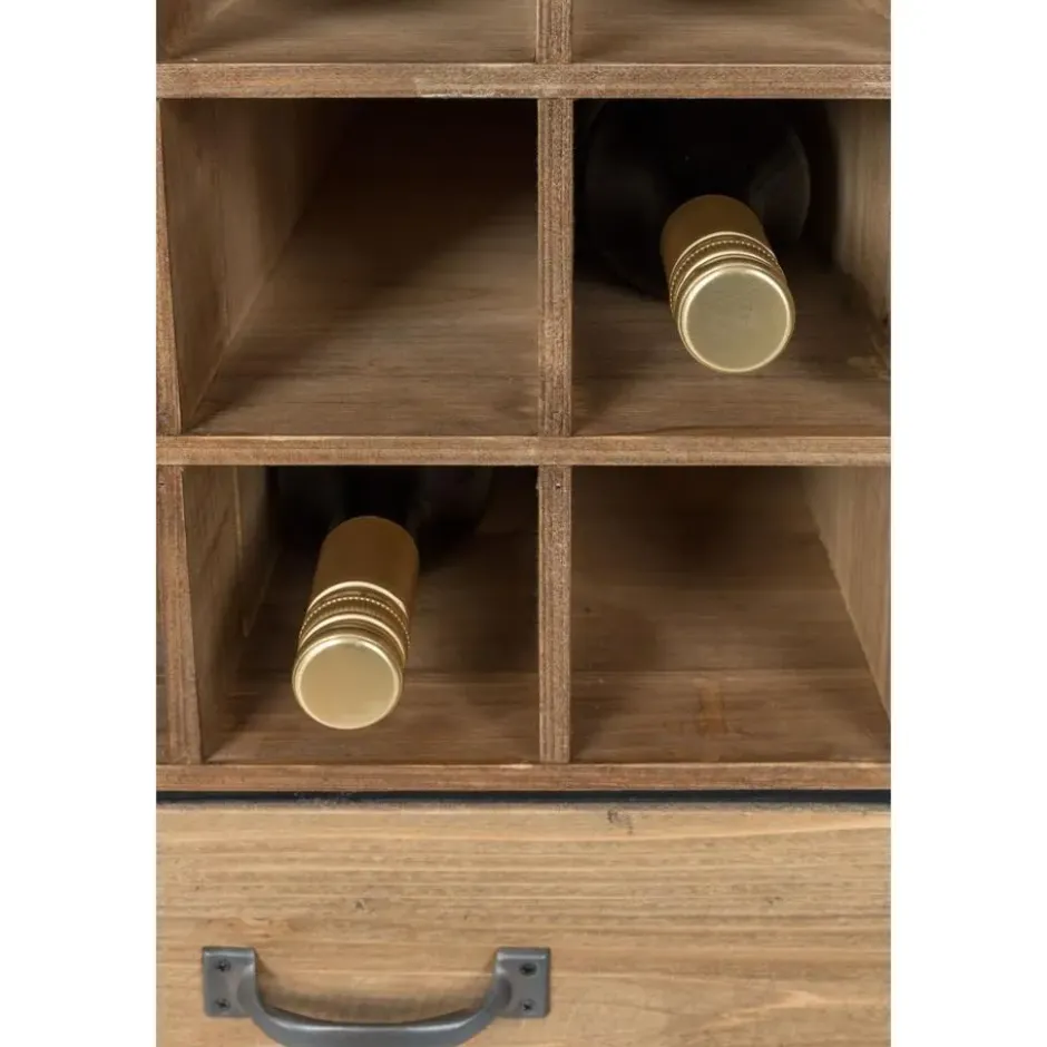 Housecraft Edgar Wijnkast/ Drankkast/ Barkast Hout Bruin