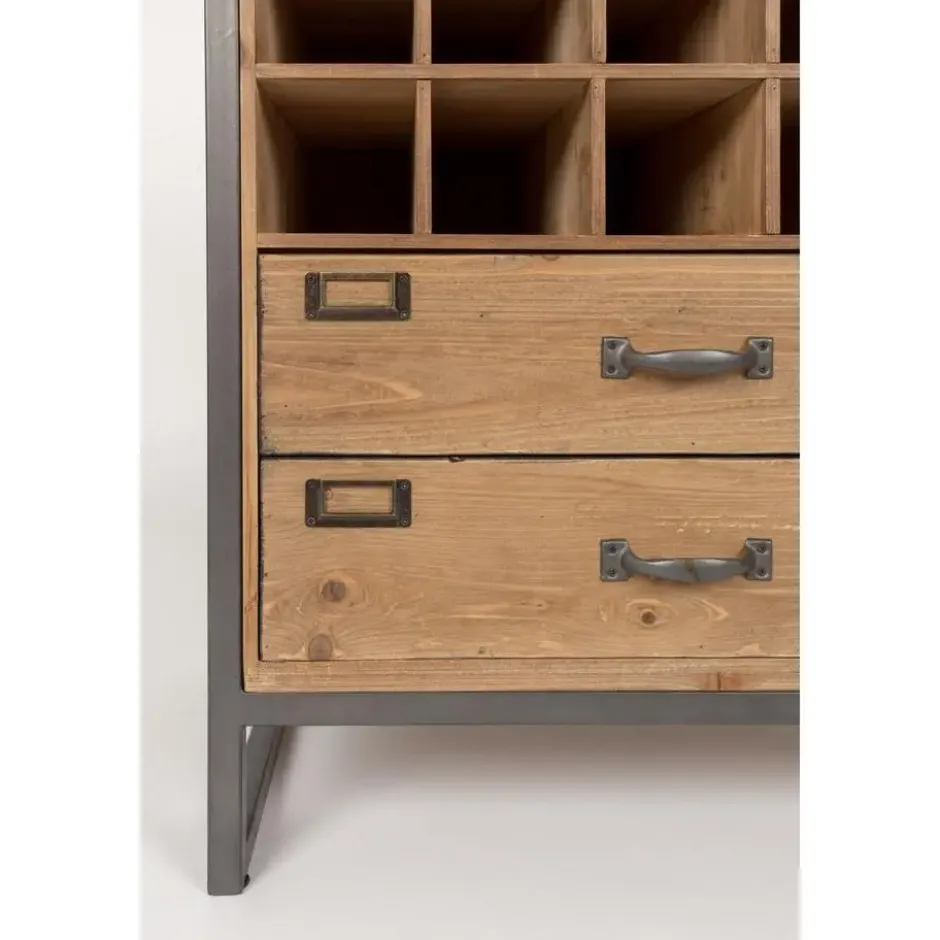 Housecraft Edgar Wijnkast/ Drankkast/ Barkast Hout Bruin