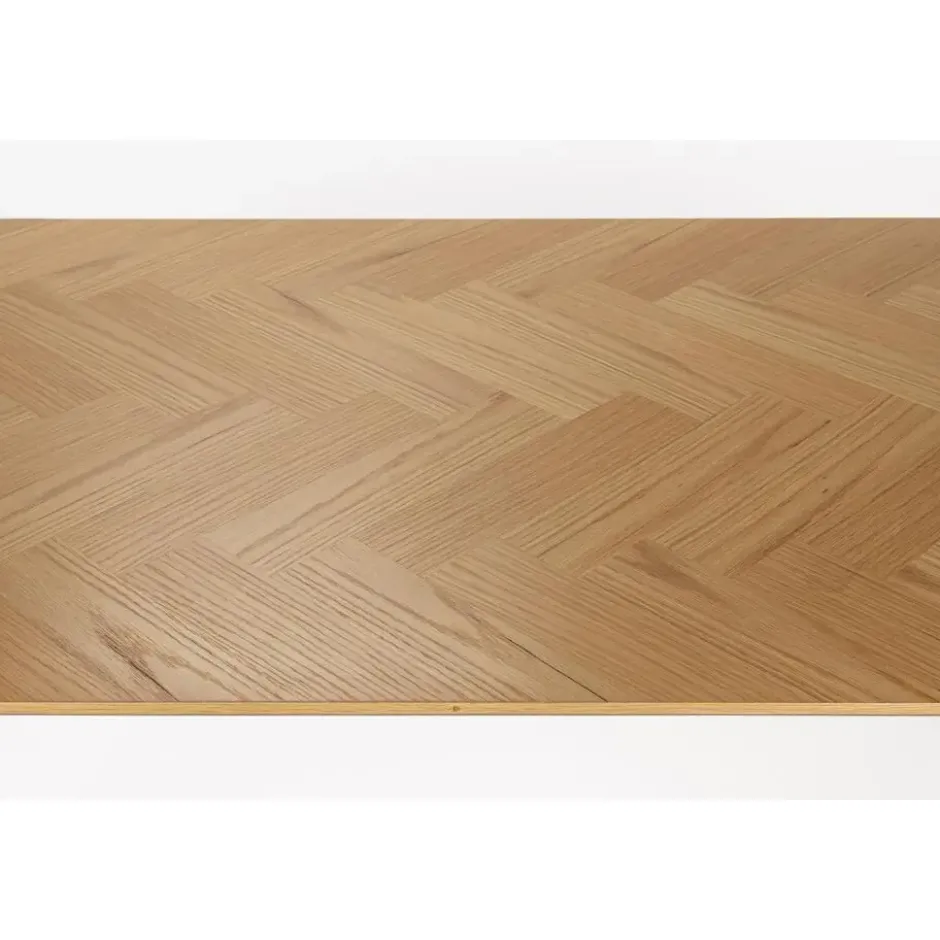 Housecraft Fabio Eettafel Visgraat Hout 160x80 cm Naturel