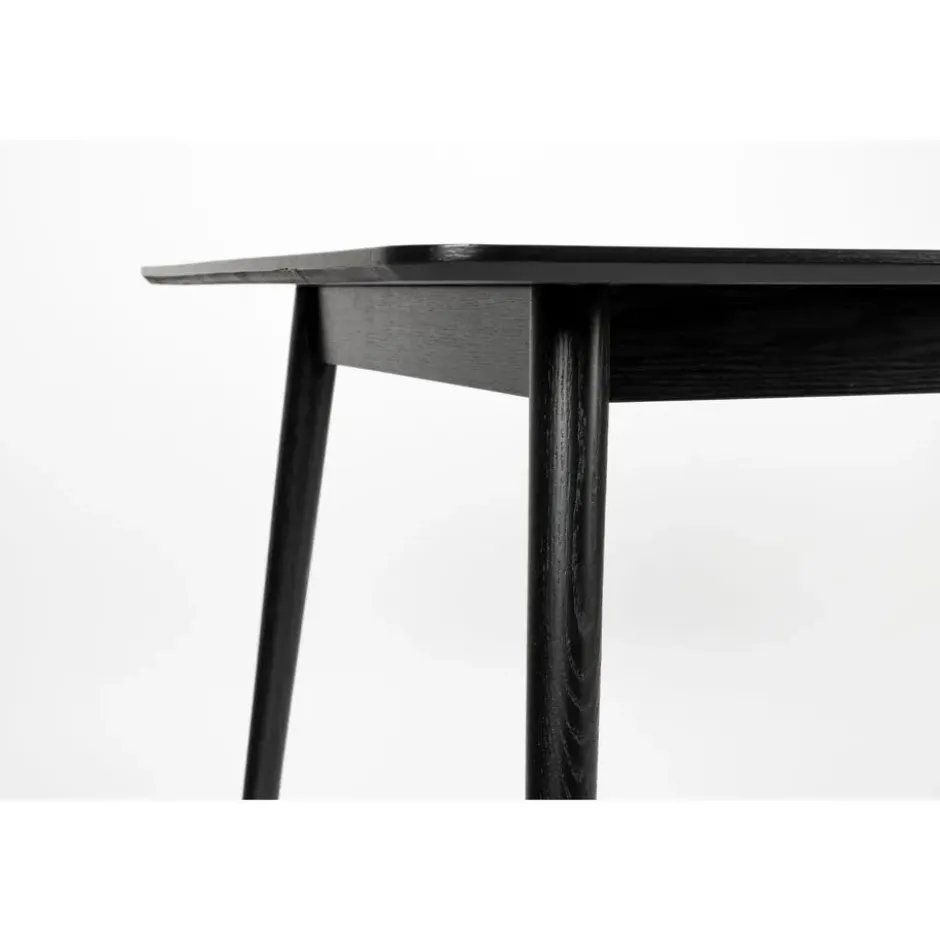 Housecraft Fabio Eettafel Visgraat Hout 160x80 cm Zwart