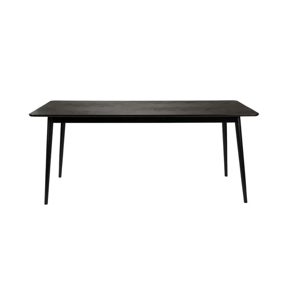 Housecraft Fabio Eettafel Visgraat Hout 160x80 cm Zwart