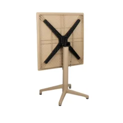 Housecraft George Bistrotafel/ Tuintafel/ Balkontafel Inklapbaar 70x70 cm Beige