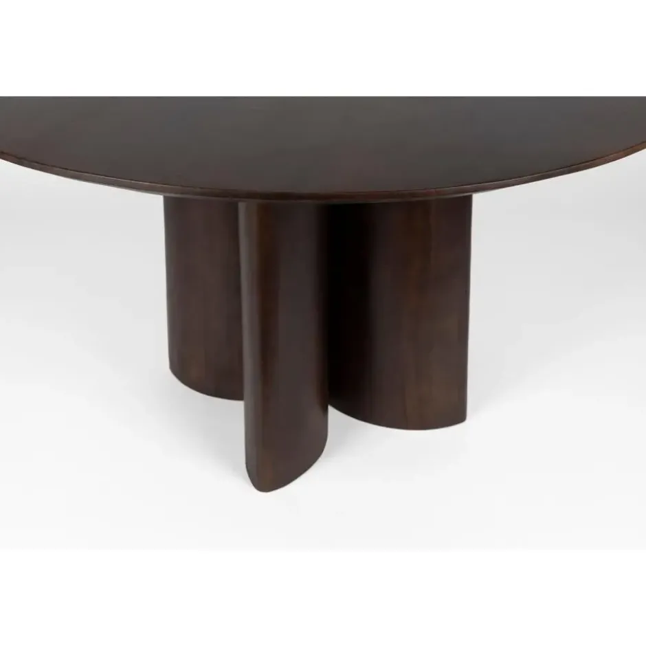 Housecraft Living Balder Eettafel Rond 130 cm Mangohout - Bruin