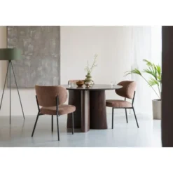 Housecraft Living Balder Eettafel Rond 130 cm Mangohout - Bruin
