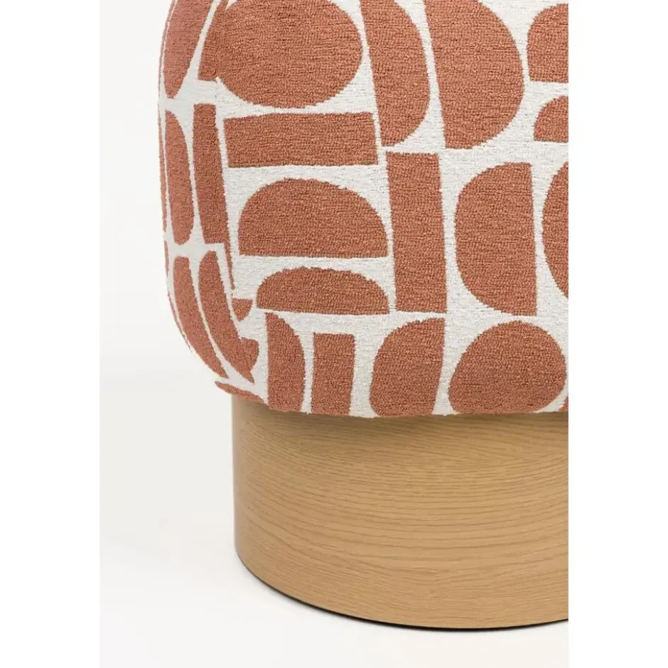 Housecraft Living Cyril Poef/ Krukje Vierkant Terra Rood
