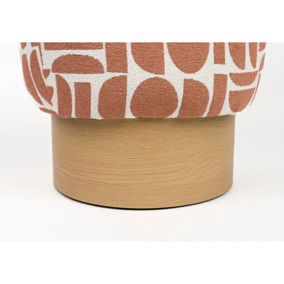 Housecraft Living Cyril Poef/ Krukje Vierkant Terra Rood