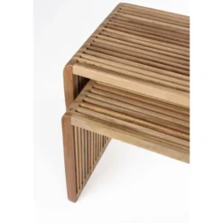 Housecraft Living Djia Salontafel Rechthoekig Teakhout - Set van 2