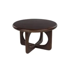 Housecraft Living Jani Salontafel Rond 60 cm Mangohout Donkerbruin
