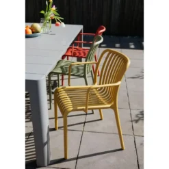 Housecraft Living Mante Tuinstoelen Geel - Set van 4
