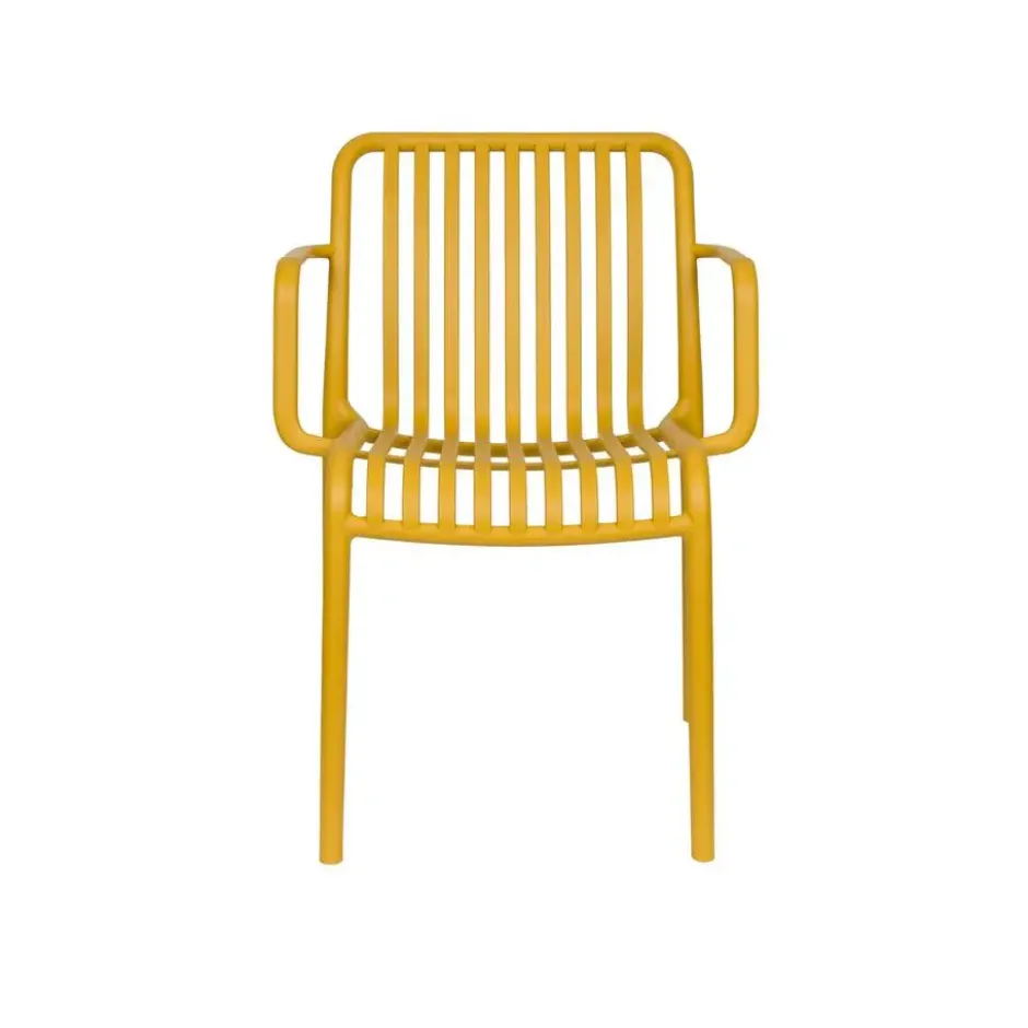 Housecraft Living Mante Tuinstoelen Geel - Set van 4
