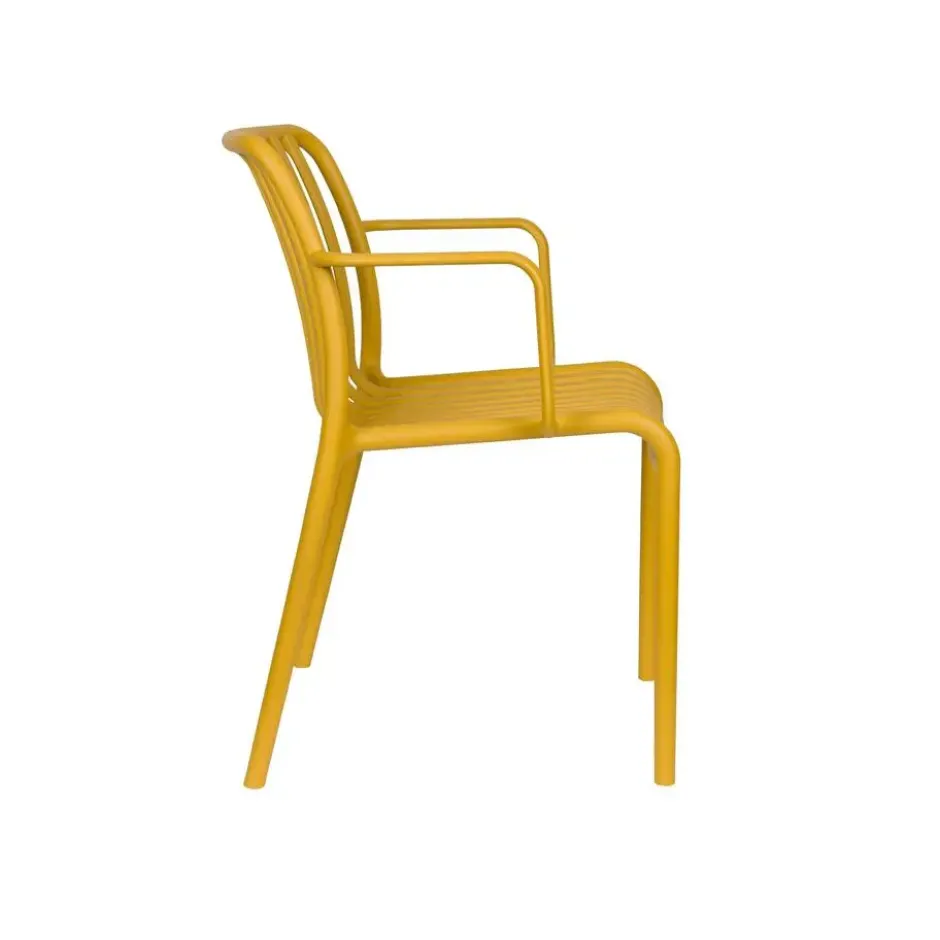 Housecraft Living Mante Tuinstoelen Geel - Set van 4
