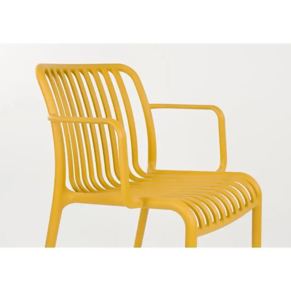 Housecraft Living Mante Tuinstoelen Geel - Set van 4