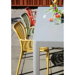 Housecraft Living Mante Tuinstoelen Terra/ Rood - Set van 4