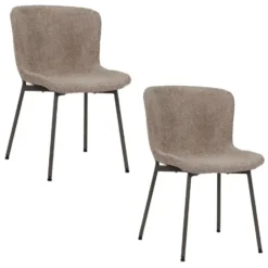 Housecraft Living Maryan Eetkamerstoelen Taupe - Set van 2