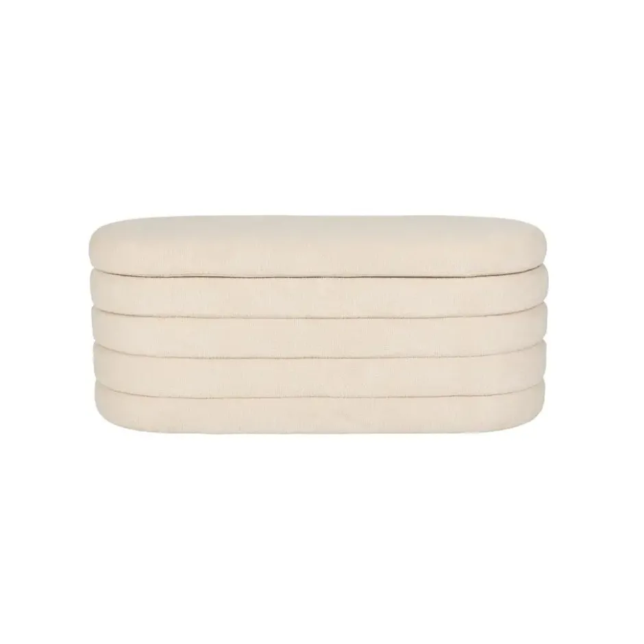 Housecraft Living Zuma bankje Bouclé Wit/ Beige