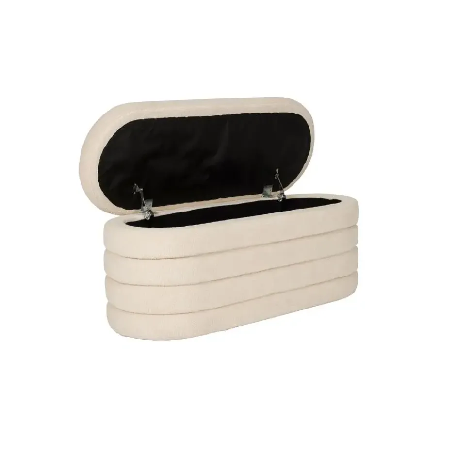 Housecraft Living Zuma bankje Bouclé Wit/ Beige