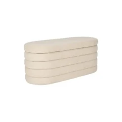 Housecraft Living Zuma bankje Bouclé Wit/ Beige