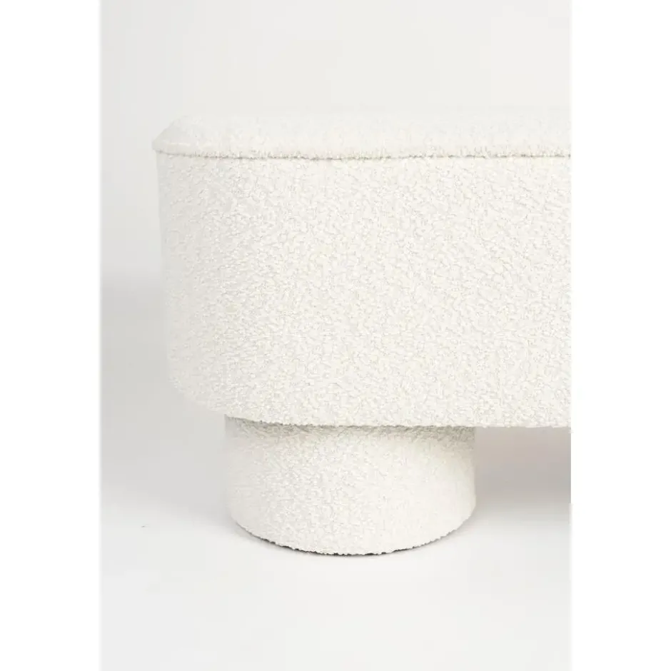 Housecraft Marcos Bankje Bouclé Wit