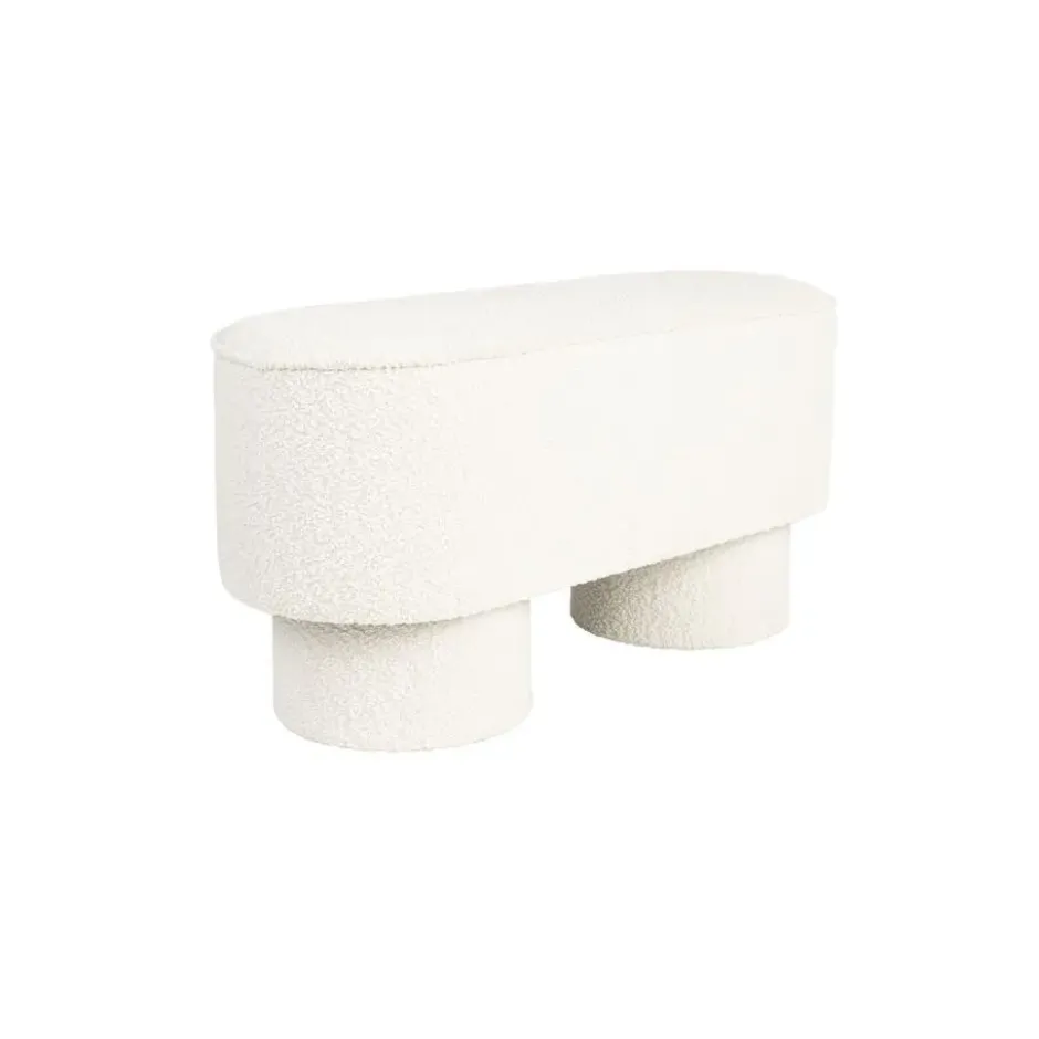 Housecraft Marcos Bankje Bouclé Wit