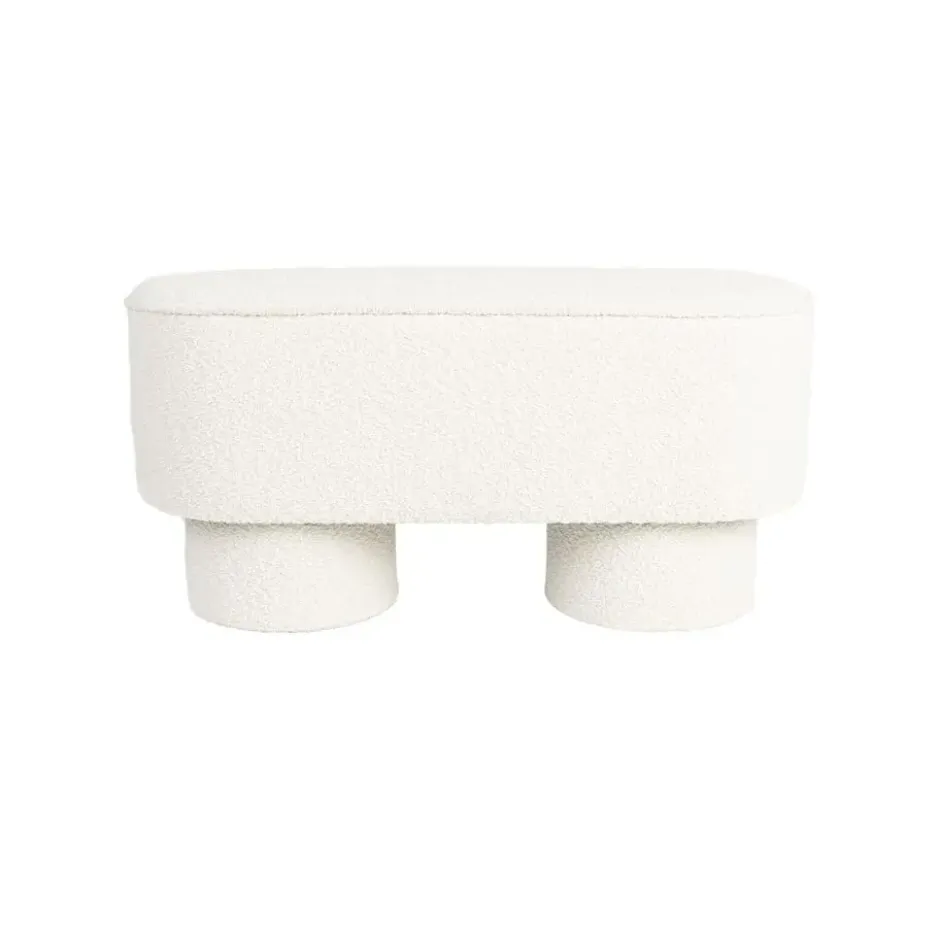 Housecraft Marcos Bankje Bouclé Wit