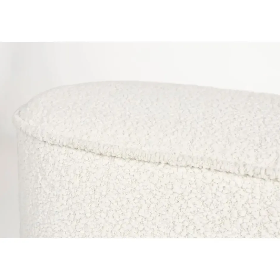 Housecraft Marcos Bankje Bouclé Wit