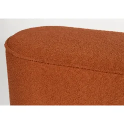 Housecraft Marcos Bankje Bouclé Rood/ Bruin