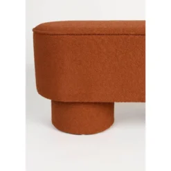 Housecraft Marcos Bankje Bouclé Rood/ Bruin