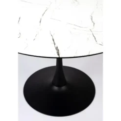 Housecraft Maru Eettafel Rond 110 cm Marmerlook Wit