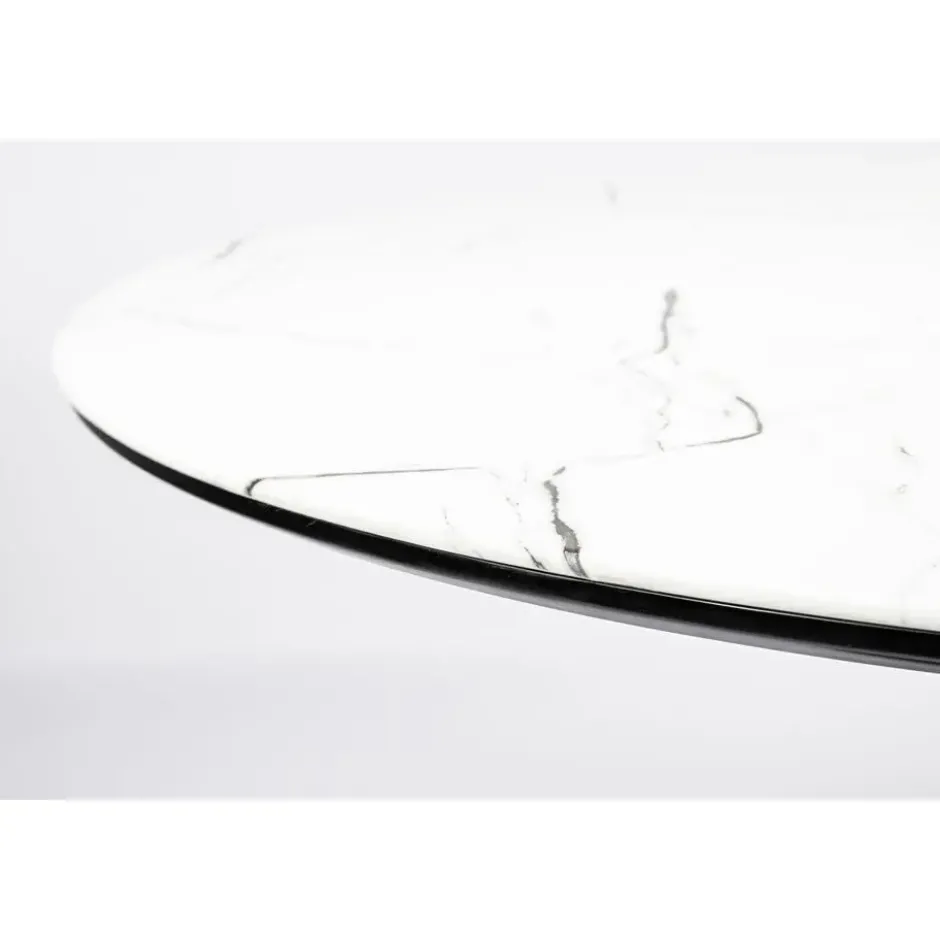 Housecraft Maru Eettafel Rond 110 cm Marmerlook Wit