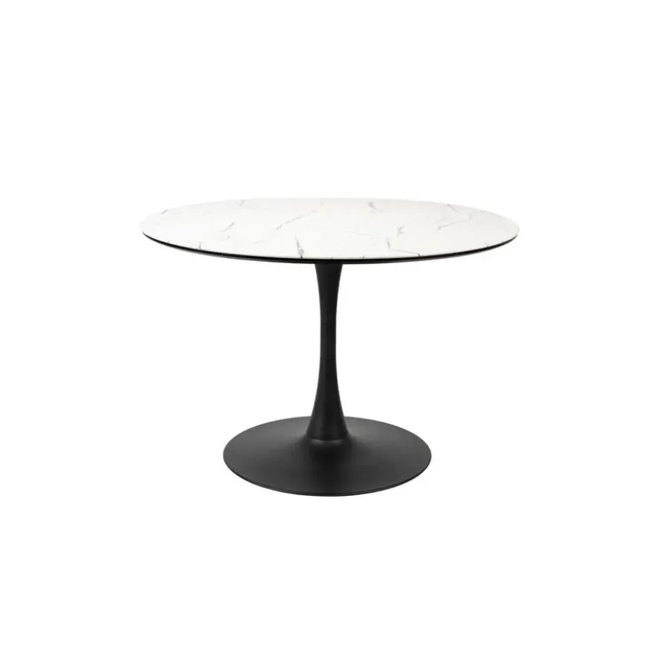 Housecraft Maru Eettafel Rond 110 cm Marmerlook Wit