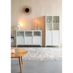Housecraft Miya Kast/ Opbergkast Hoog Metaal Wit