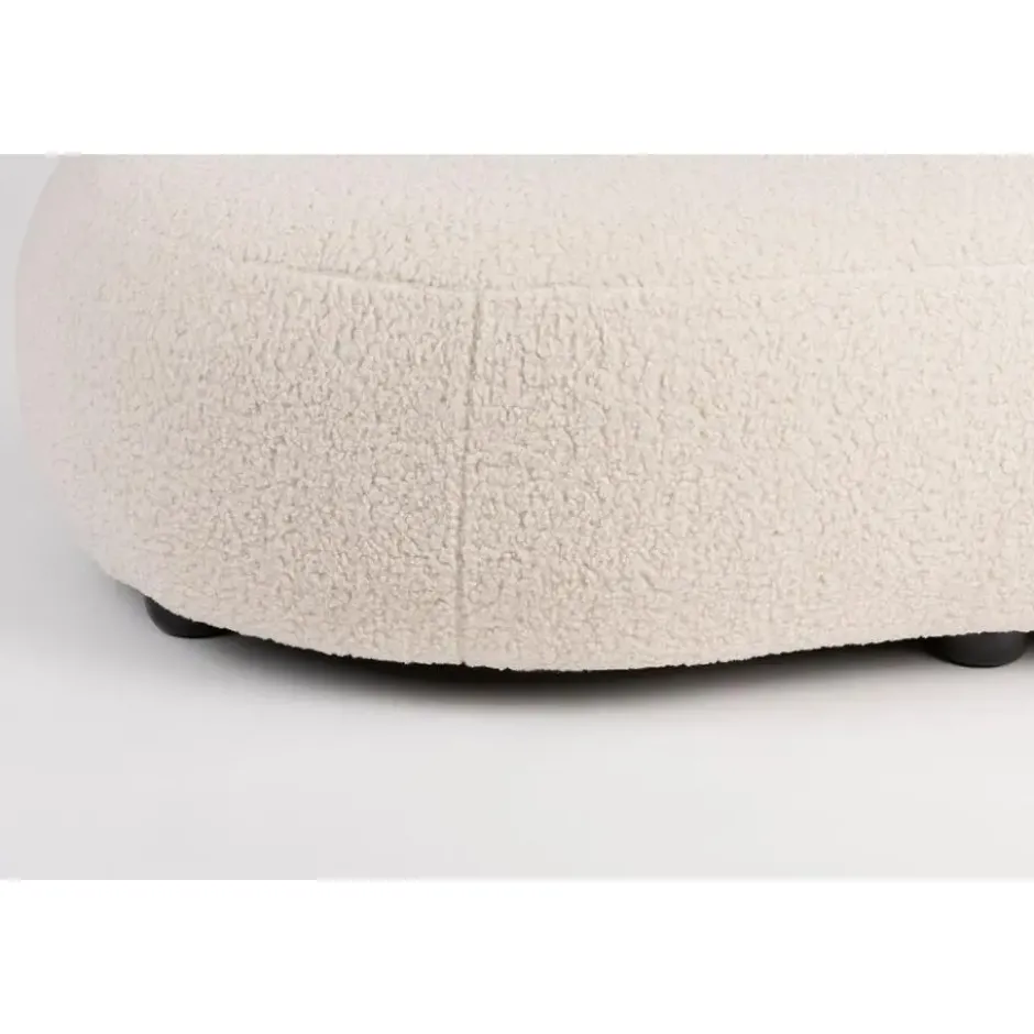 Housecraft Noxx Bank 2,5 zits Teddy stof Wit