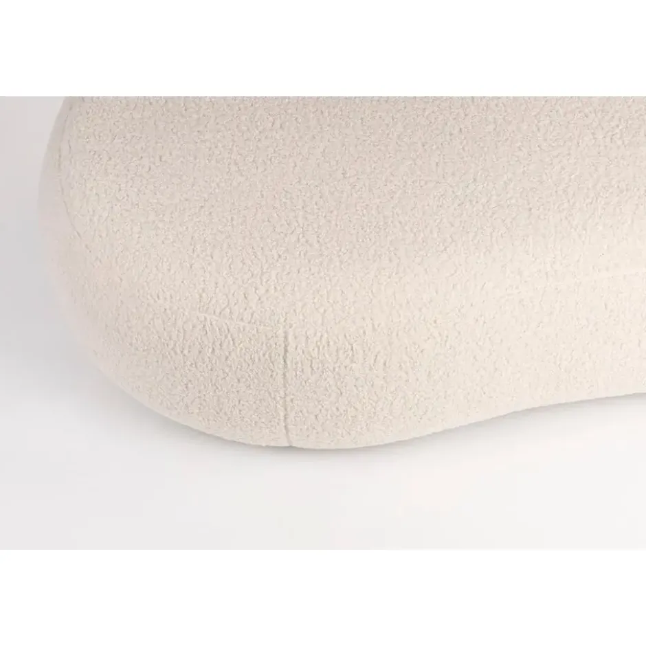 Housecraft Noxx Bank 2,5 zits Teddy stof Wit