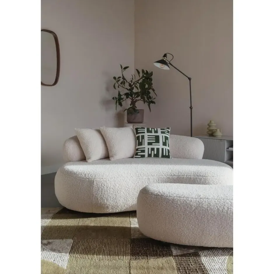 Housecraft Noxx Hocker Teddy stof Wit