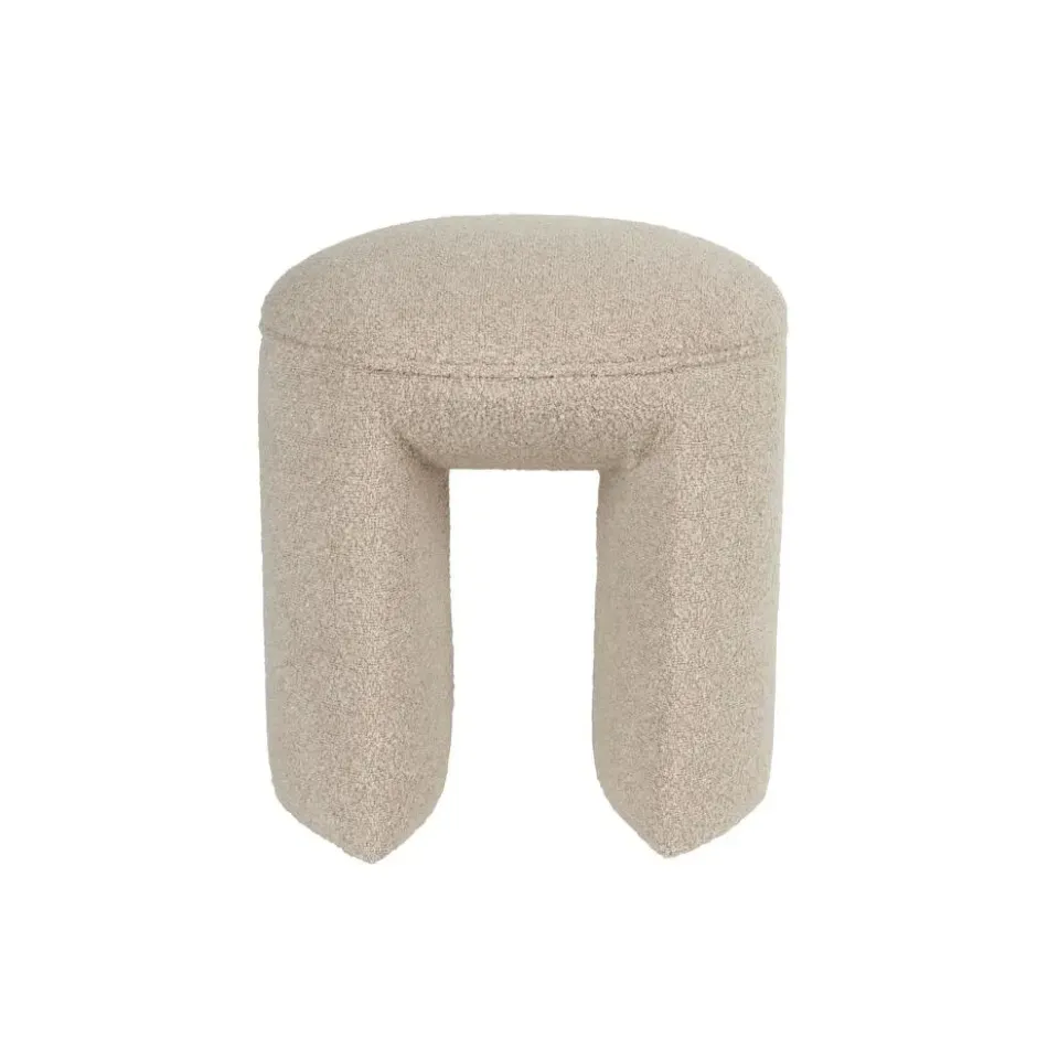 Housecraft Noxx Kruk/ Poef Teddy stof Beige