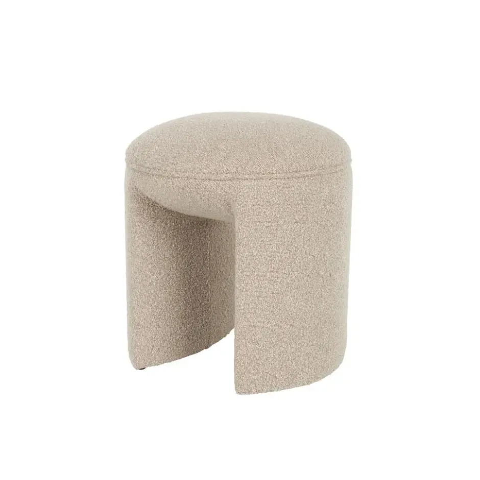Housecraft Noxx Kruk/ Poef Teddy stof Beige