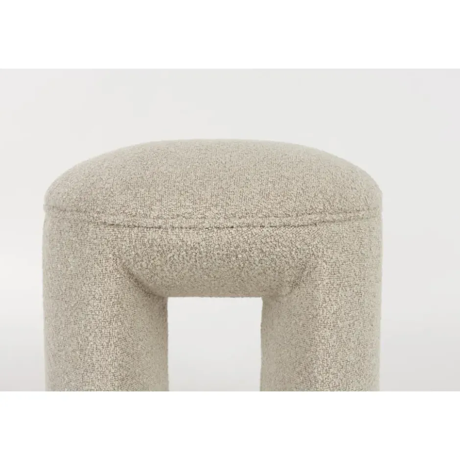 Housecraft Noxx Kruk/ Poef Teddy stof Beige