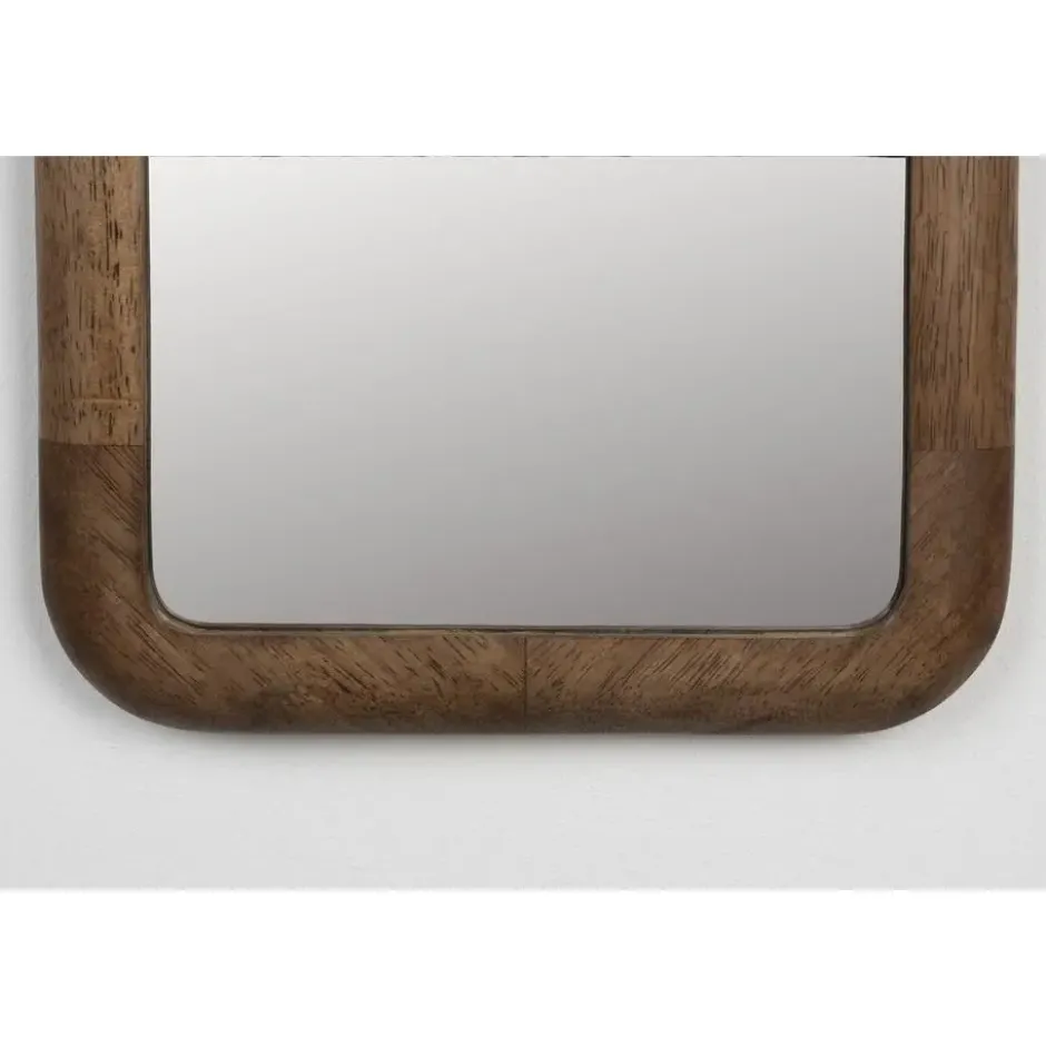 Housecraft Nyko Spiegel/ Wandspiegel Rechthoekig Hout 120x26 cm (M) Bruin