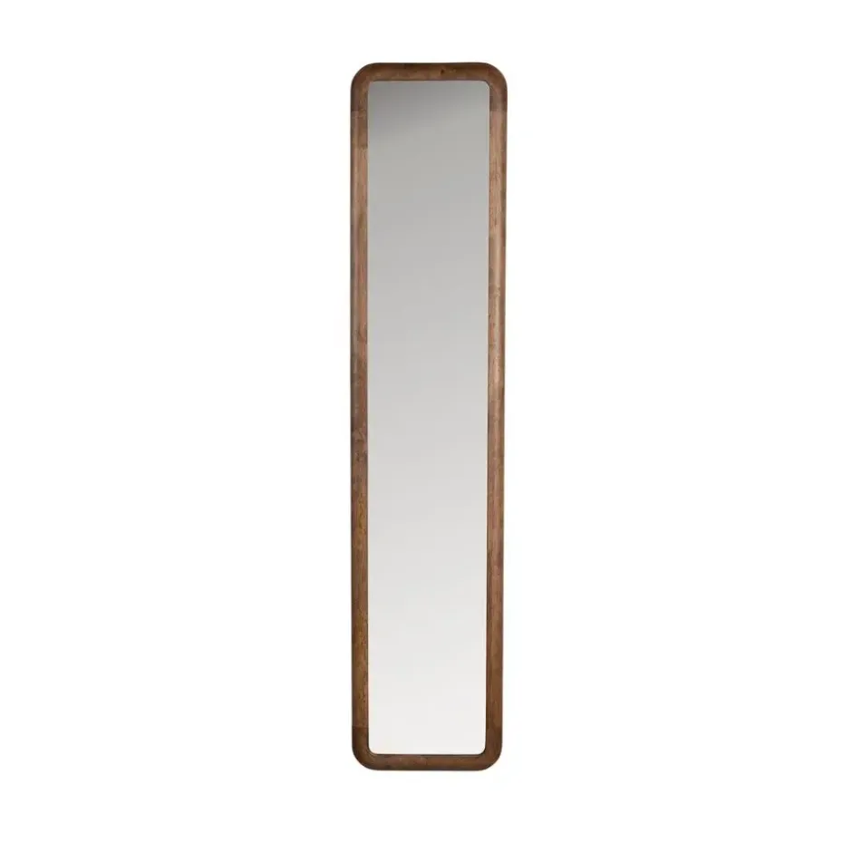 Housecraft Nyko Spiegel/ Wandspiegel Rechthoekig Hout 120x26 cm (M) Bruin