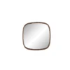 Housecraft Nyko Spiegel/ Wandspiegel Vierkant Hout 50x50 cm Bruin