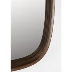 Housecraft Nyko Spiegel/ Wandspiegel Vierkant Hout 50x50 cm Bruin