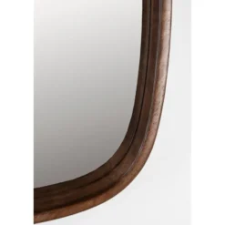 Housecraft Nyko Spiegel/ Wandspiegel Vierkant Hout 50x50 cm Bruin