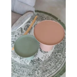 Housecraft Ringar Bijzettafel Rond 39,5x39,5 cm Metaal Roze