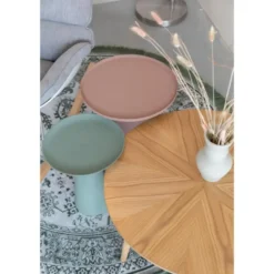 Housecraft Ringar Bijzettafel Rond 39,5x39,5 cm Metaal Roze