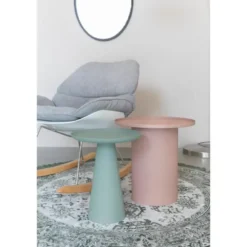 Housecraft Ringar Bijzettafel Rond 39,5x39,5 cm Metaal Roze