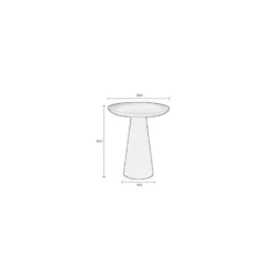 Housecraft Ringar Bijzettafel Rond 39,5x39,5 cm Metaal Roze